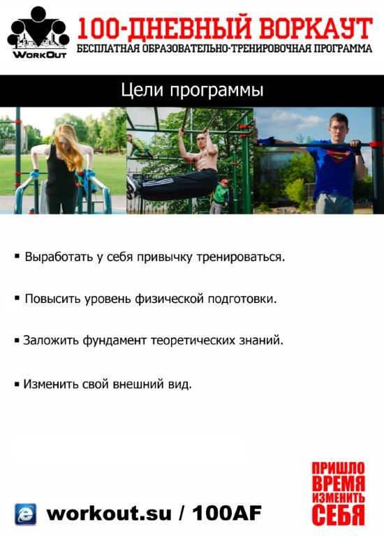 100-проект воркаут - цели программы